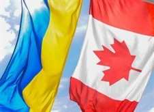 canada ukraine flags