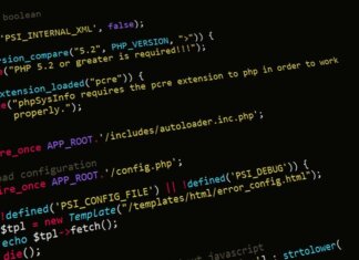 A close-up view of PHP code displayed on a computer screen, highlighting programming and development concepts.