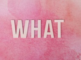 Creative pink background with the word 'WHAT' in bold white letters.