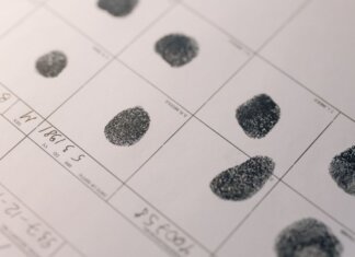 Полиция Гамильтона разыскивает 15-летнего подростка за двойное убийство Detailed fingerprints on official document, highlighting identity verification process.