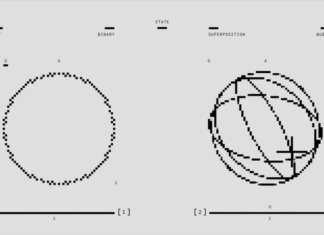 Учёные из Ватерлоо создали квантовый сенсор из одной молекулы Illustration depicting classical binary bit and quantum qubit states in superposition and binary.