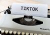 Meta призывает TikTok и YouTube ввести ограничения для подростков A vintage typewriter holding paper with TikTok written, symbolizing modern social media trends.