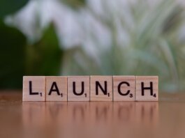 Scrabble tiles spelling 'launch' reflecting entrepreneurship and innovation.