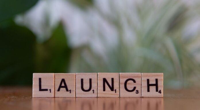Scrabble tiles spelling 'launch' reflecting entrepreneurship and innovation.