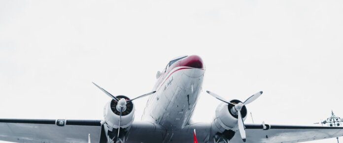 Close-up of a vintage airplane with propellers, photographed at İstanbul airport. Close-up of a vintage airplane with propellers, photographed at İstanbul airport.