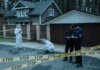 Нападение с мечом в Лондоне (Онтарио): задержан 36-летний мужчина Forensic team investigates suburban crime scene with police officers and evidence markers.