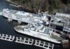 Оттава выделяет $7,3 млн на новую инфраструктуру паромного терминала Вуд-Айлендс на Острове Принца Эдуарда Aerial photo of large BC Ferries docked at a scenic coastal terminal